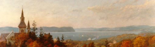 --Detail from 'View from Misses Masters School' by J. C. Cropsey, c.1890